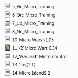 Сборник карт для тренировки микроконтроля в Warcraft 3