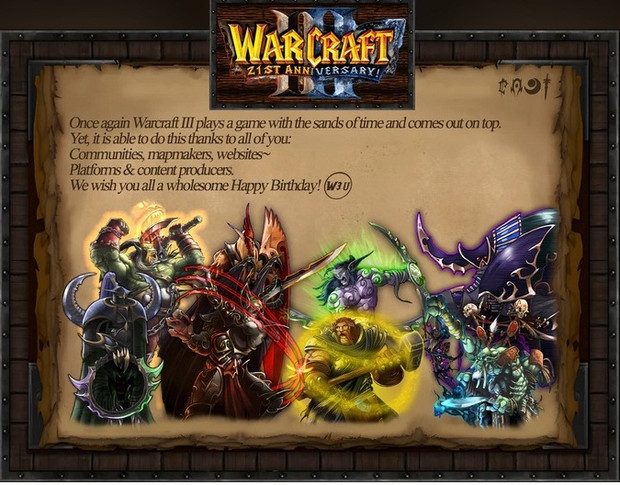 Warcraft III исполнился 21 год